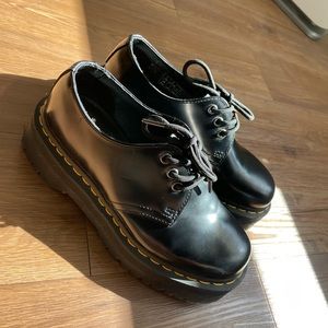 DR MARTENS 1461 SMOOTH LEATHER PLATFORM SHOES